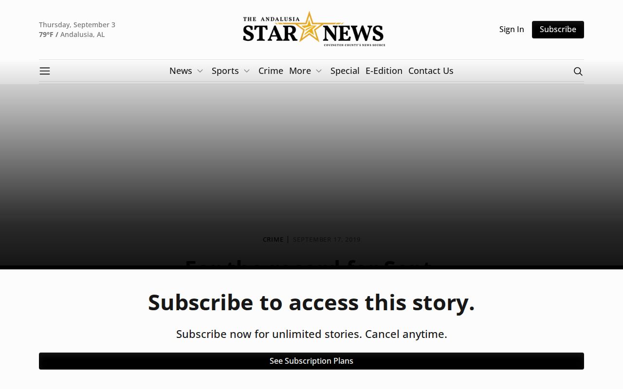 Andalusia Star-News dated For the Record arrest report
