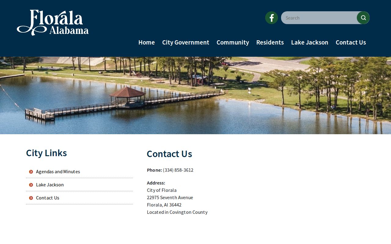 Official Florala City Hall contact page